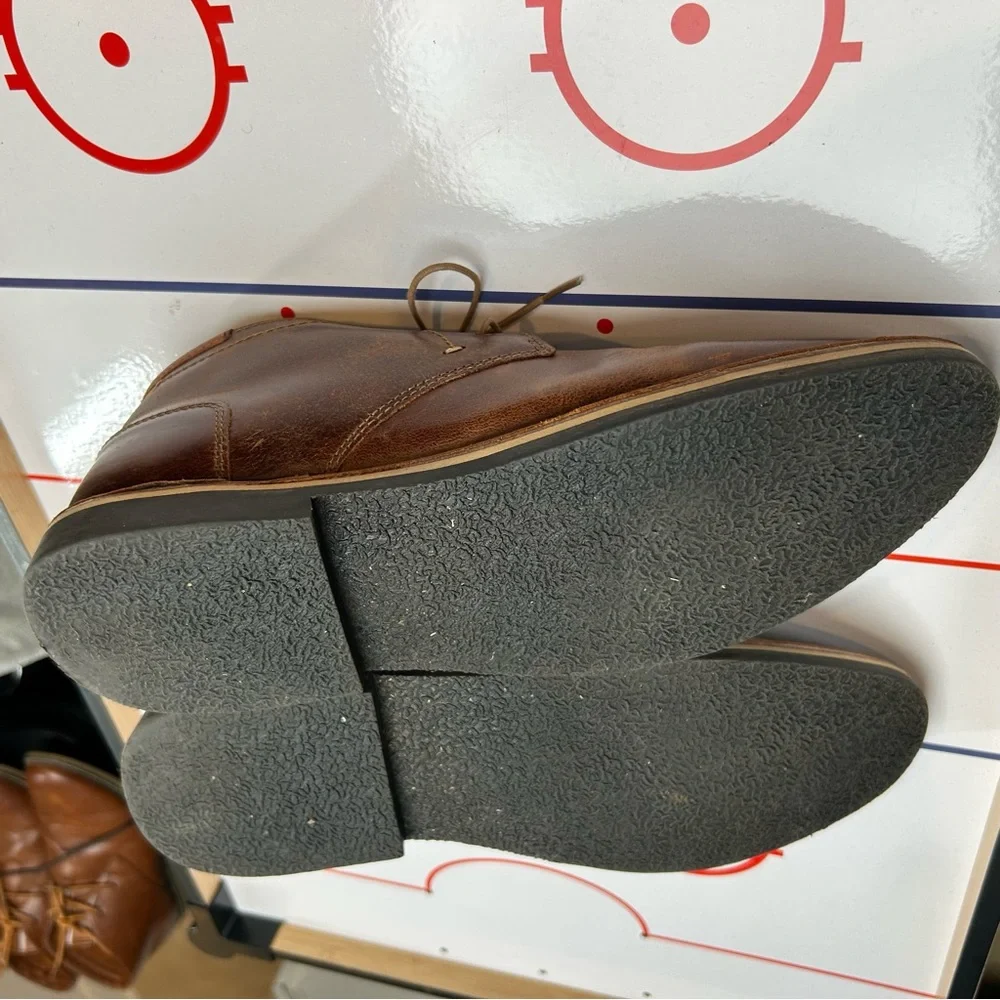 Steve Madden‎ Harken Chukka Desert Ankle Boots Men 10.5 Brown Leather Shoes